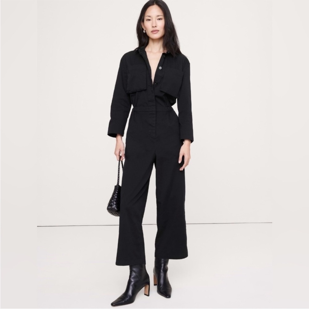 NWT! Banana Republic Stretch Cotton Black Boilersuit - Size Small (#873199) 🥥
